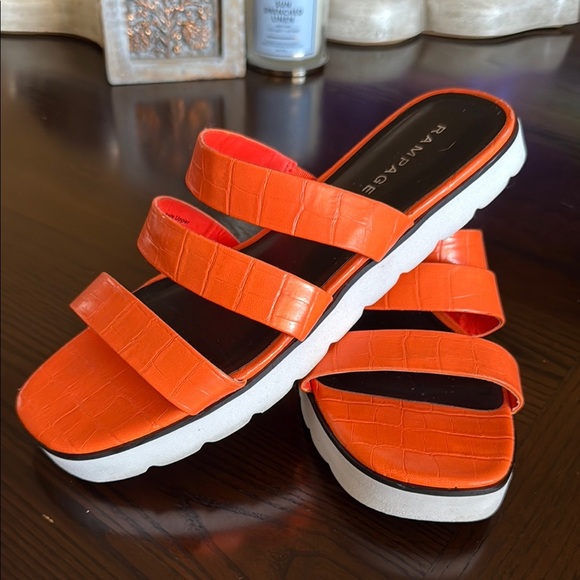 Rampage Ally Women's Slide Sandals Neon Coral - Picture 1 of 6